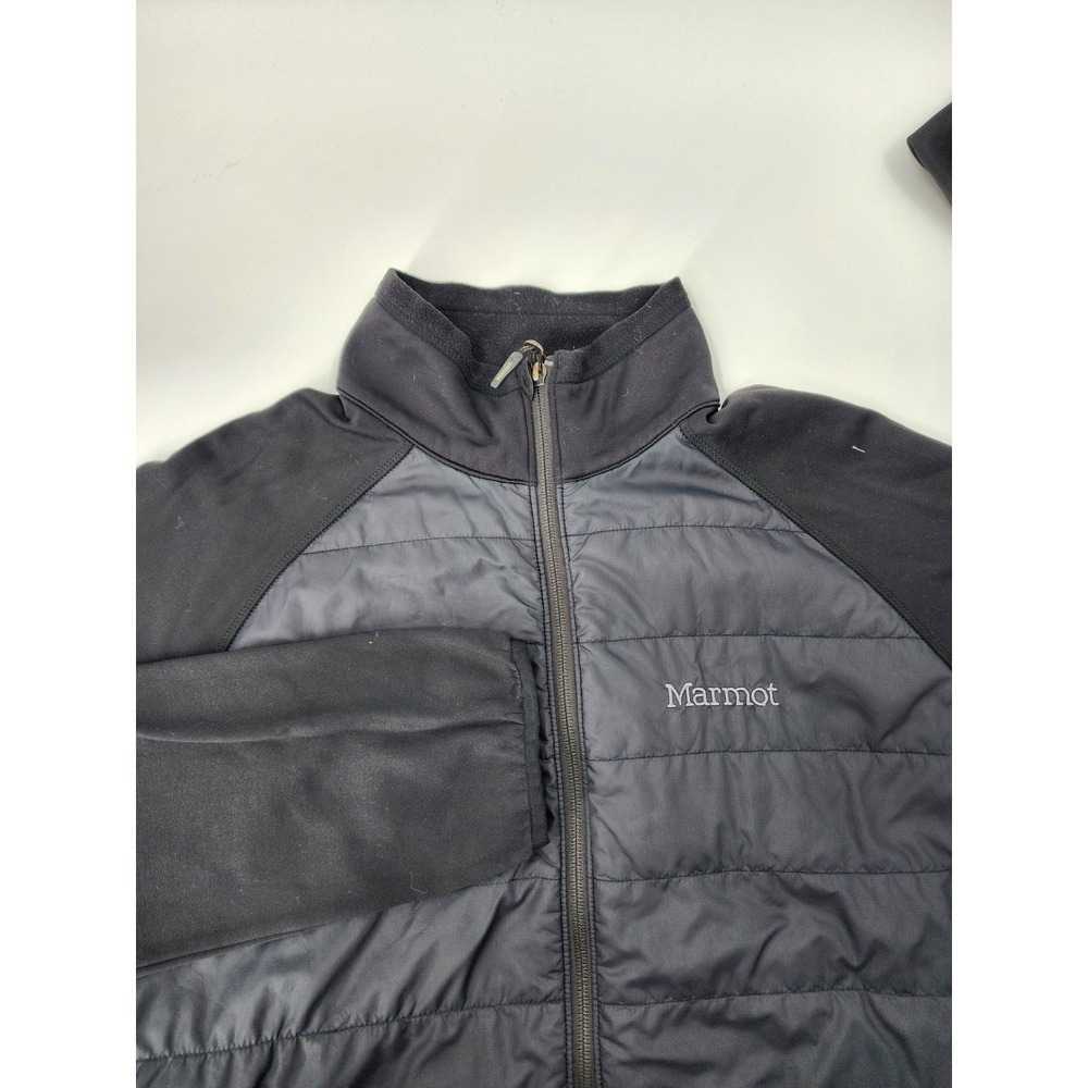 Marmot‎ Mens Hybrid Quilted Insulated Softshell Jacket Black Charcoal Gray Large - Picture 4 of 12